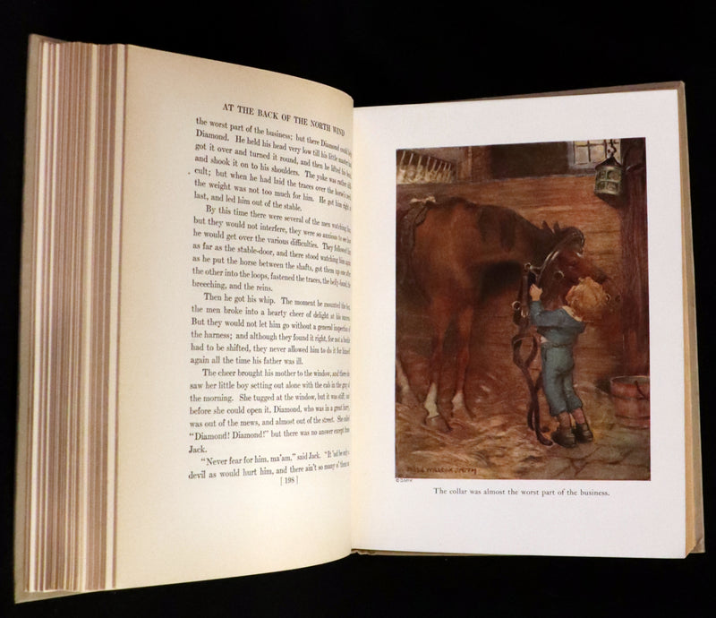 1919 Rare First Edition - AT THE BACK OF THE NORTH WIND beautifully Illustrated by Jessie Willcox Smith.