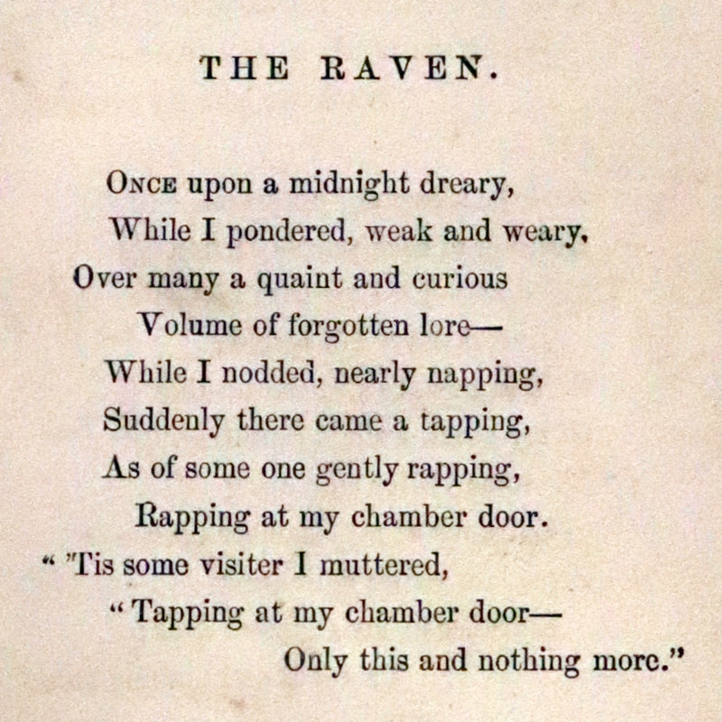 1869 Rare Book - Poems by Edgar Allan Poe. Complete with an Original Memoir. (The Raven, Lenore, Ulalume, ...).