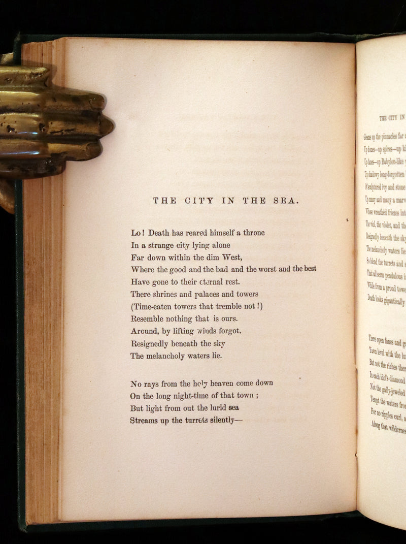 1869 Rare Book - Poems by Edgar Allan Poe. Complete with an Original Memoir. (The Raven, Lenore, Ulalume, ...).