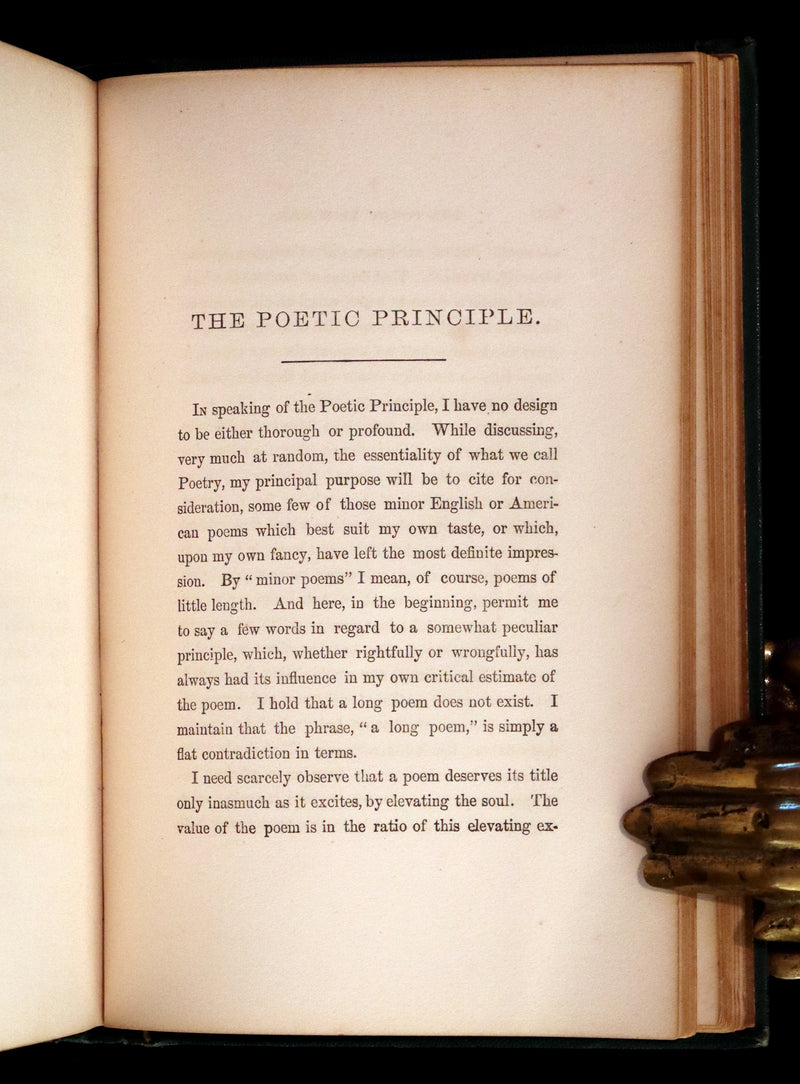 1869 Rare Book - Poems by Edgar Allan Poe. Complete with an Original Memoir. (The Raven, Lenore, Ulalume, ...).