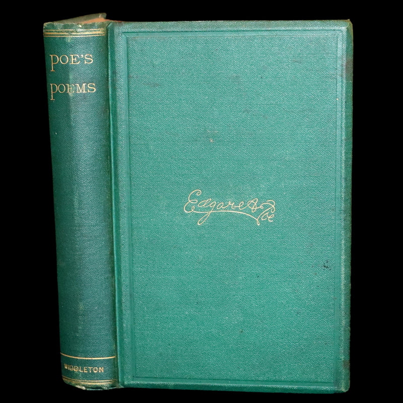 1869 Rare Book - Poems by Edgar Allan Poe. Complete with an Original Memoir. (The Raven, Lenore, Ulalume, ...).