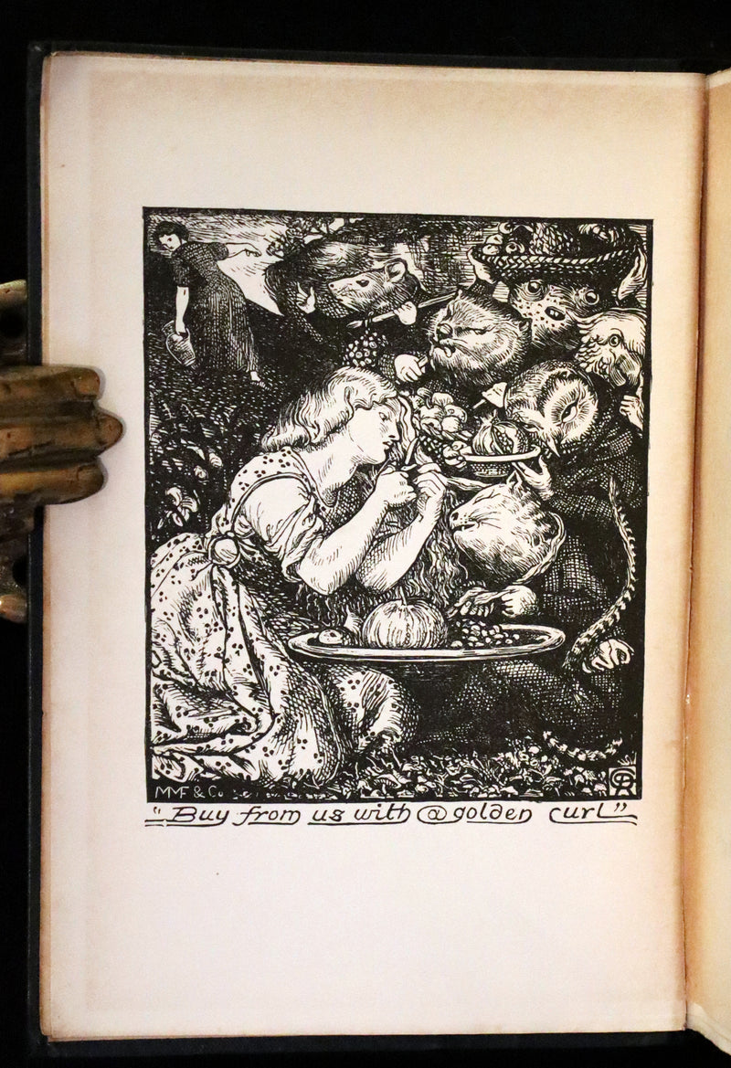 1890 Rare Edition - Christina Rossetti's POEMS, Including Goblin Market. Illustrated.