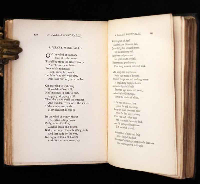 1890 Rare Edition - Christina Rossetti's POEMS, Including Goblin Market. Illustrated.