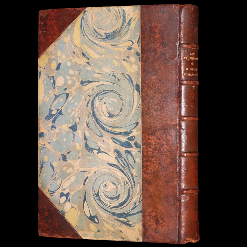 1792 Scarce French Book ~ NOSTRADAMUS Prophecies ~ Les Prophéties. Dont il y en a trois cens qui n'ont jamais esté imprimées.