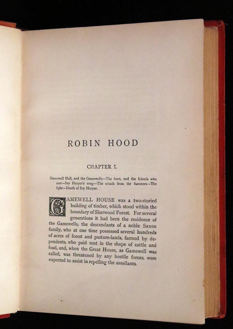 1895 Scarce Book - The Life and Adventures of Robin Hood by John B. Marsh illustrated by Browne.