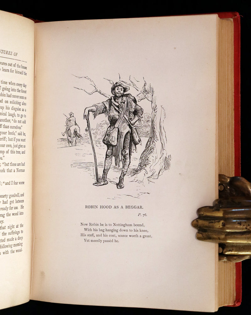 1895 Scarce Book - The Life and Adventures of Robin Hood by John B. Marsh illustrated by Browne.