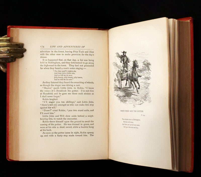 1895 Scarce Book - The Life and Adventures of Robin Hood by John B. Marsh illustrated by Browne.