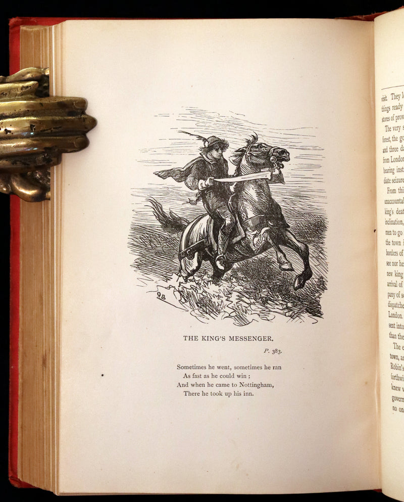 1895 Scarce Book - The Life and Adventures of Robin Hood by John B. Marsh illustrated by Browne.