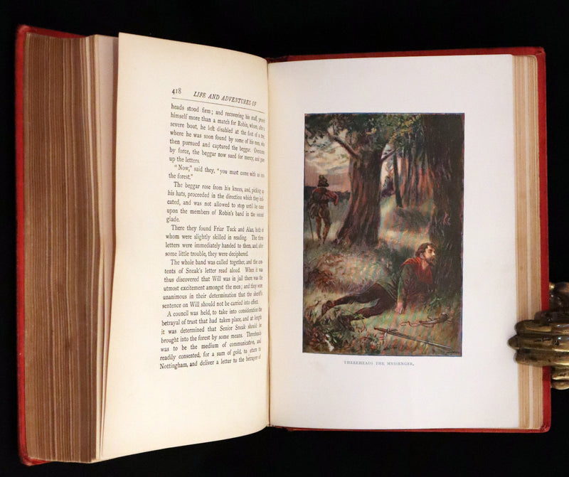 1895 Scarce Book - The Life and Adventures of Robin Hood by John B. Marsh illustrated by Browne.