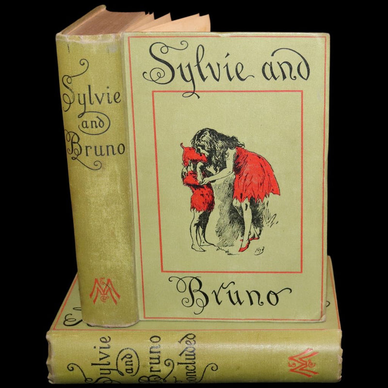 1899 Rare Victorian Bookset - Sylvie and Bruno by Lewis Carroll, author of Alice in Wonderland.