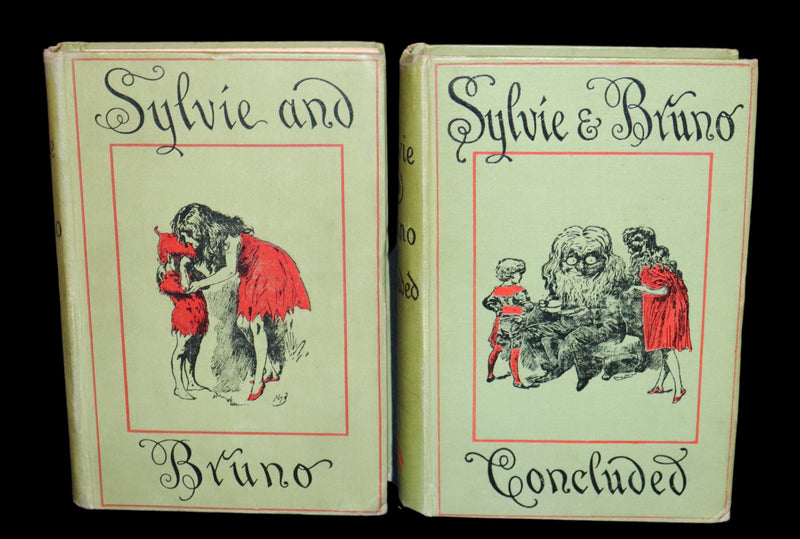 1899 Rare Victorian Bookset - Sylvie and Bruno by Lewis Carroll, author of Alice in Wonderland.