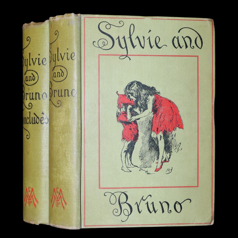 1899 Rare Victorian Bookset - Sylvie and Bruno by Lewis Carroll, author of Alice in Wonderland.