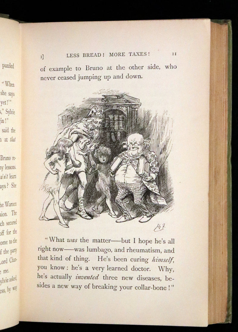 1899 Rare Victorian Bookset - Sylvie and Bruno by Lewis Carroll, author of Alice in Wonderland.