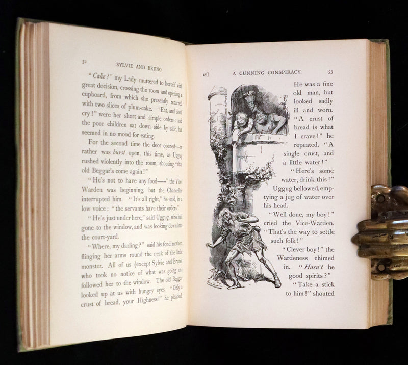 1899 Rare Victorian Bookset - Sylvie and Bruno by Lewis Carroll, author of Alice in Wonderland.