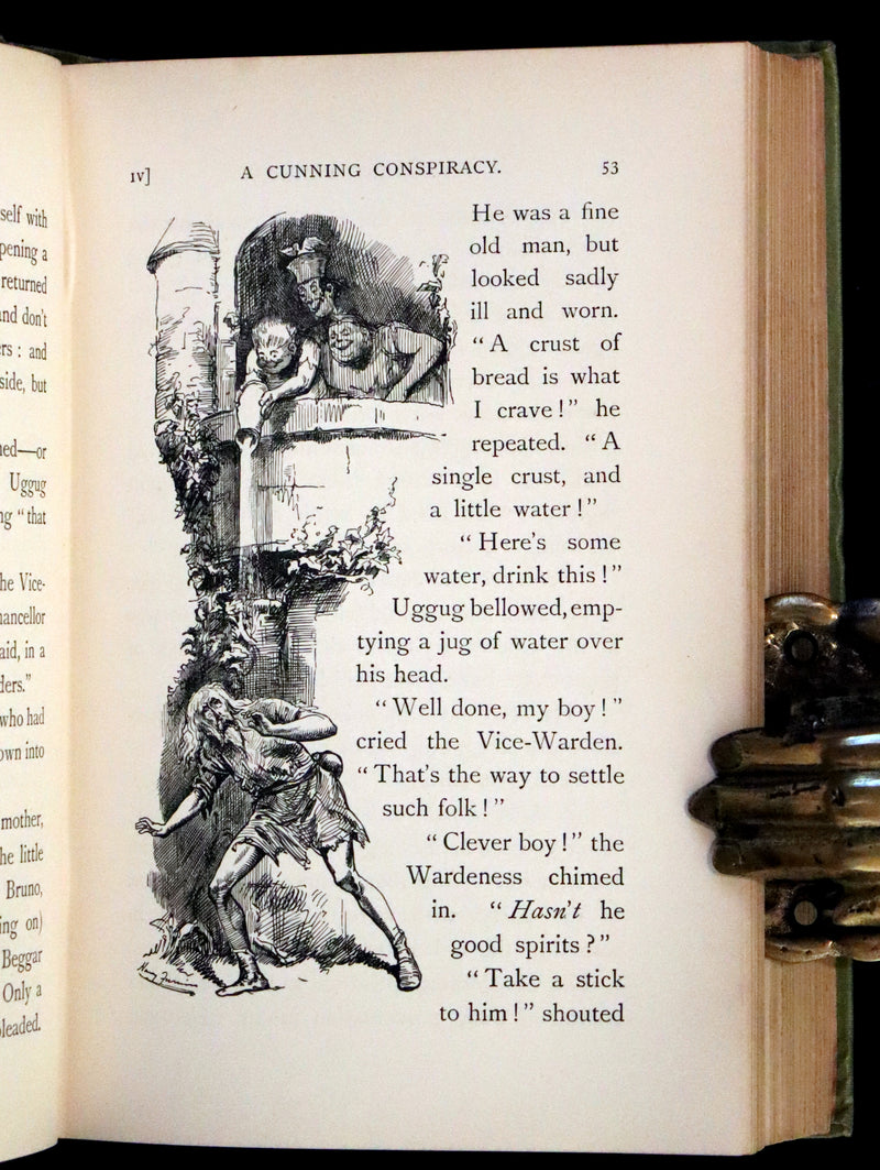 1899 Rare Victorian Bookset - Sylvie and Bruno by Lewis Carroll, author of Alice in Wonderland.