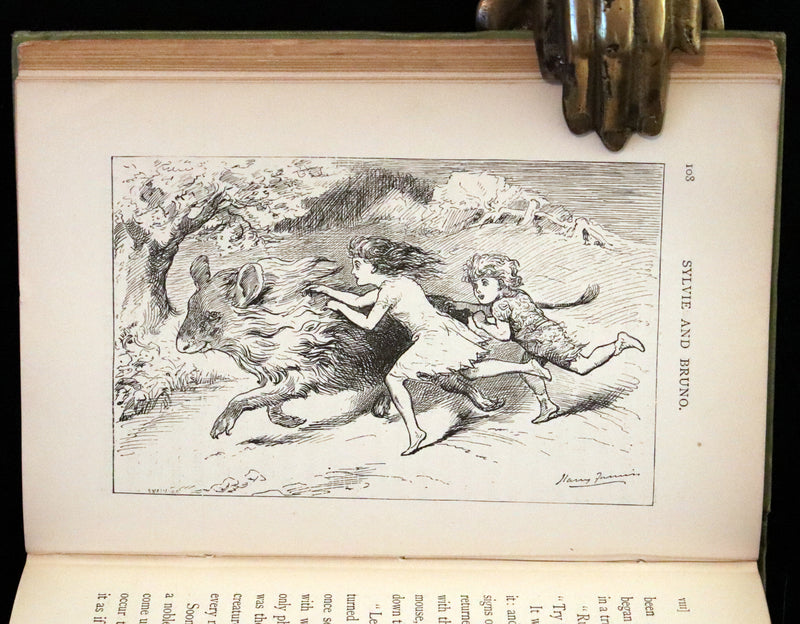 1899 Rare Victorian Bookset - Sylvie and Bruno by Lewis Carroll, author of Alice in Wonderland.