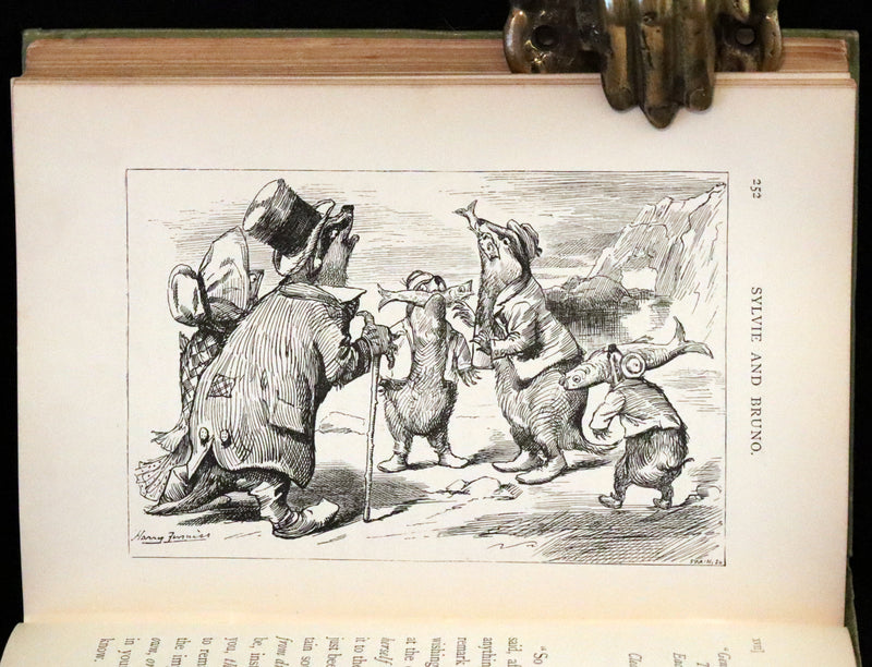 1899 Rare Victorian Bookset - Sylvie and Bruno by Lewis Carroll, author of Alice in Wonderland.