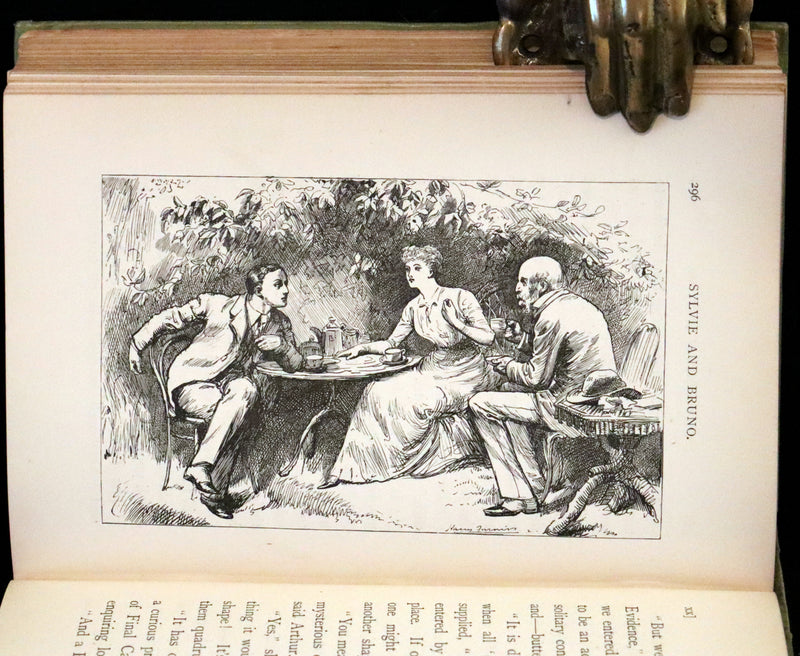 1899 Rare Victorian Bookset - Sylvie and Bruno by Lewis Carroll, author of Alice in Wonderland.