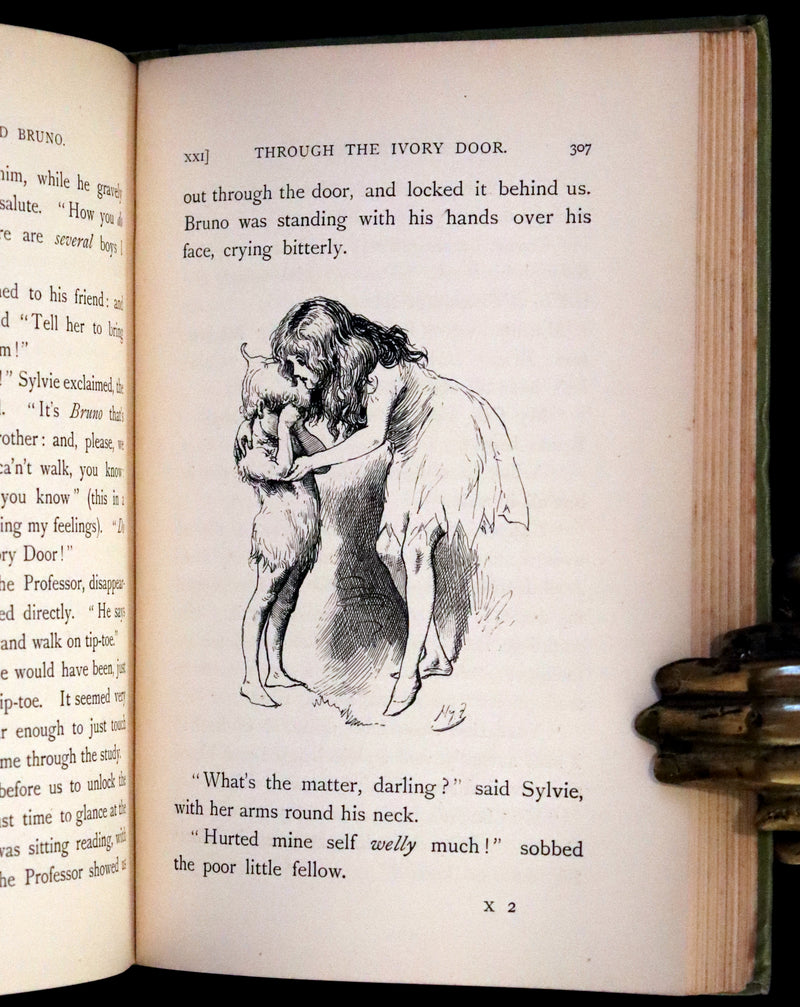 1899 Rare Victorian Bookset - Sylvie and Bruno by Lewis Carroll, author of Alice in Wonderland.