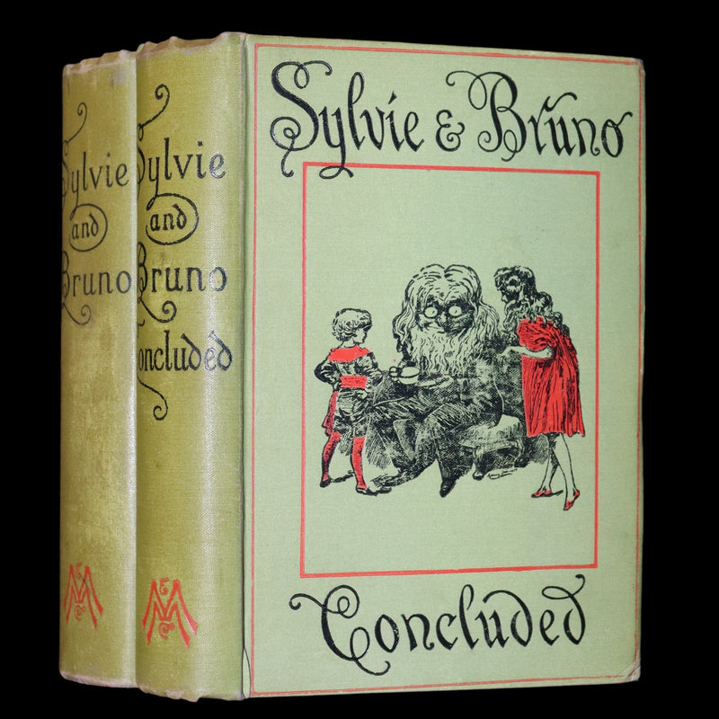 1899 Rare Victorian Bookset - Sylvie and Bruno by Lewis Carroll, author of Alice in Wonderland.