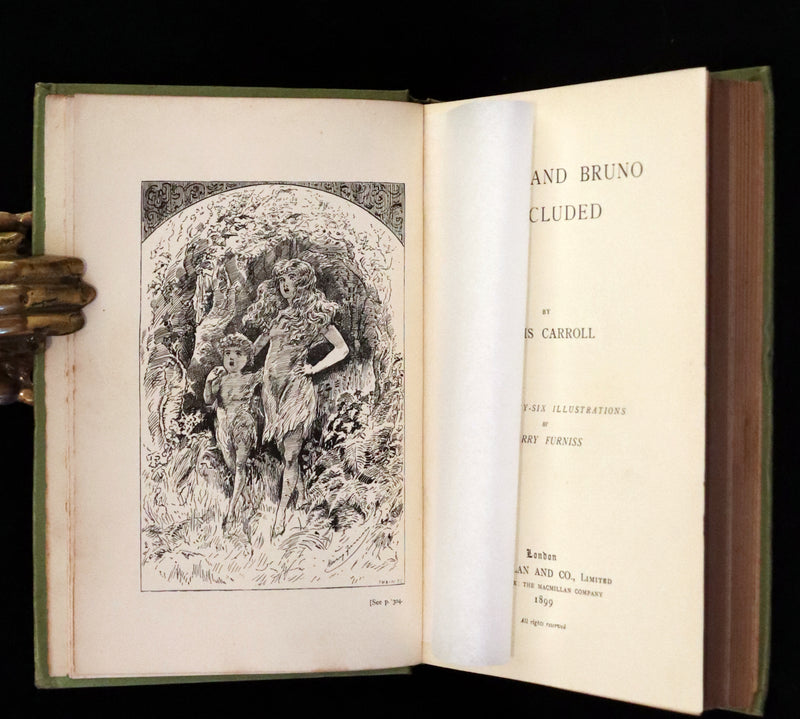 1899 Rare Victorian Bookset - Sylvie and Bruno by Lewis Carroll, author of Alice in Wonderland.