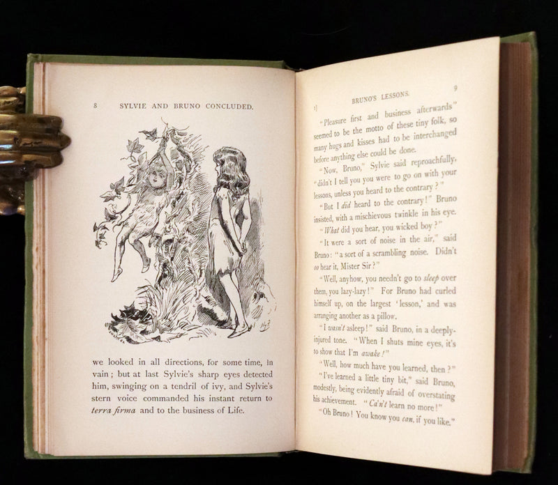 1899 Rare Victorian Bookset - Sylvie and Bruno by Lewis Carroll, author of Alice in Wonderland.