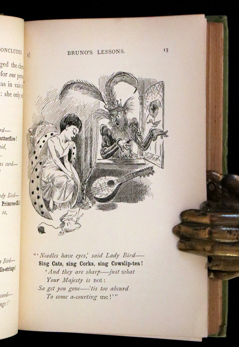 1899 Rare Victorian Bookset - Sylvie and Bruno by Lewis Carroll, author of Alice in Wonderland.