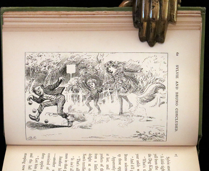 1899 Rare Victorian Bookset - Sylvie and Bruno by Lewis Carroll, author of Alice in Wonderland.