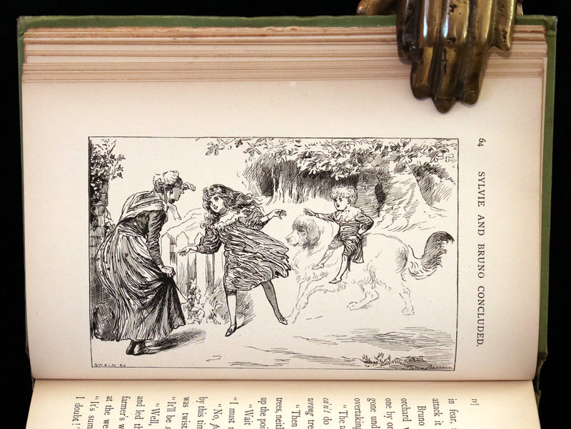 1899 Rare Victorian Bookset - Sylvie and Bruno by Lewis Carroll, author of Alice in Wonderland.