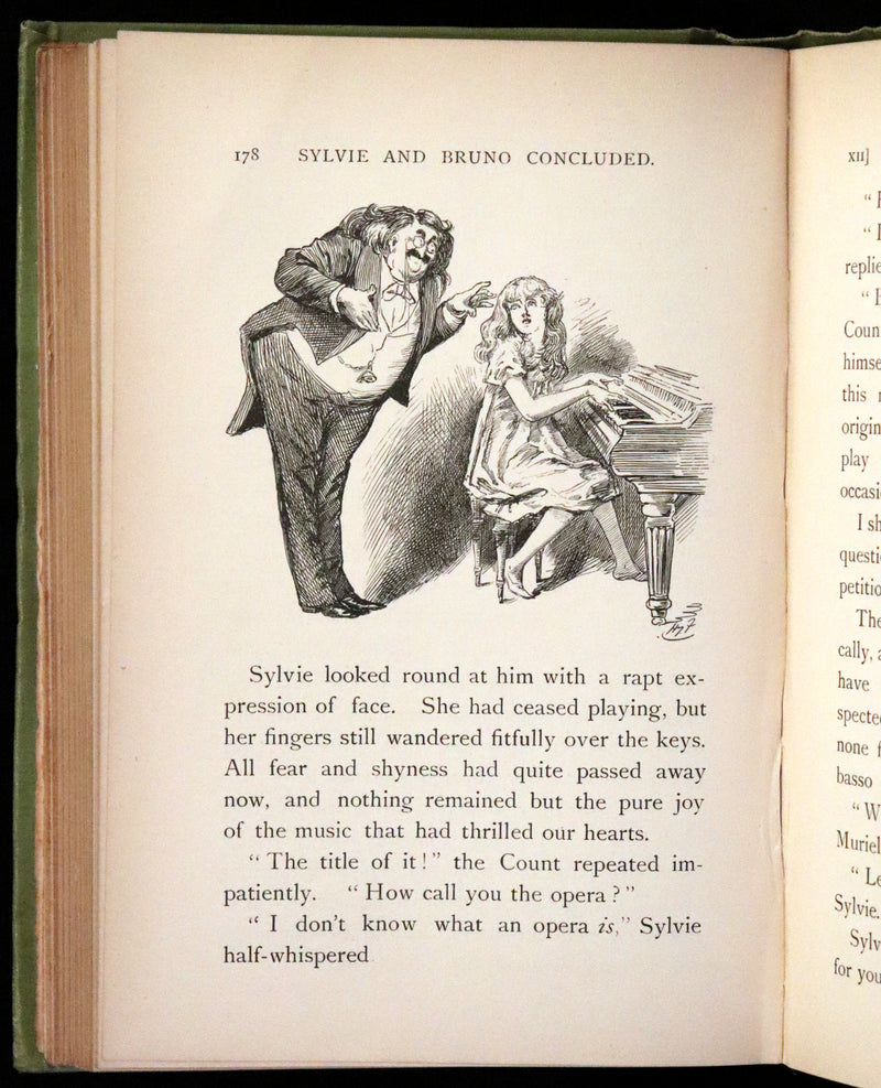1899 Rare Victorian Bookset - Sylvie and Bruno by Lewis Carroll, author of Alice in Wonderland.