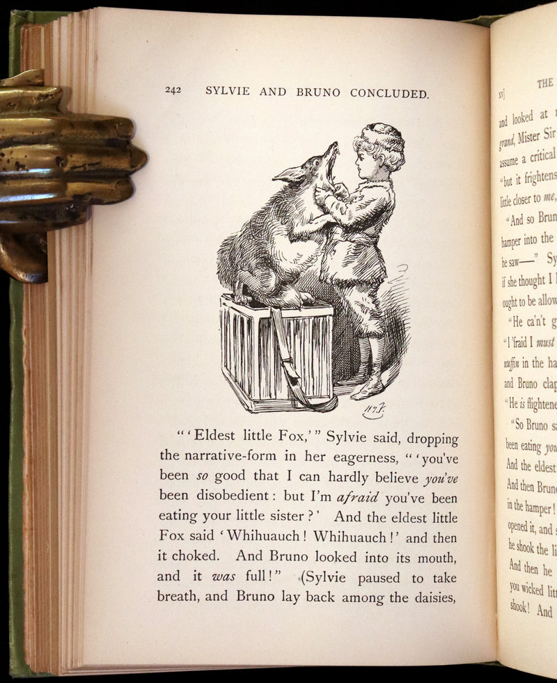 1899 Rare Victorian Bookset - Sylvie and Bruno by Lewis Carroll, author of Alice in Wonderland.