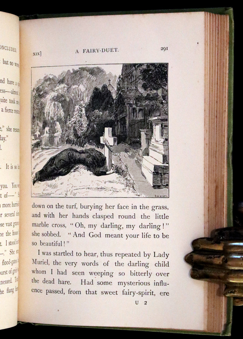 1899 Rare Victorian Bookset - Sylvie and Bruno by Lewis Carroll, author of Alice in Wonderland.