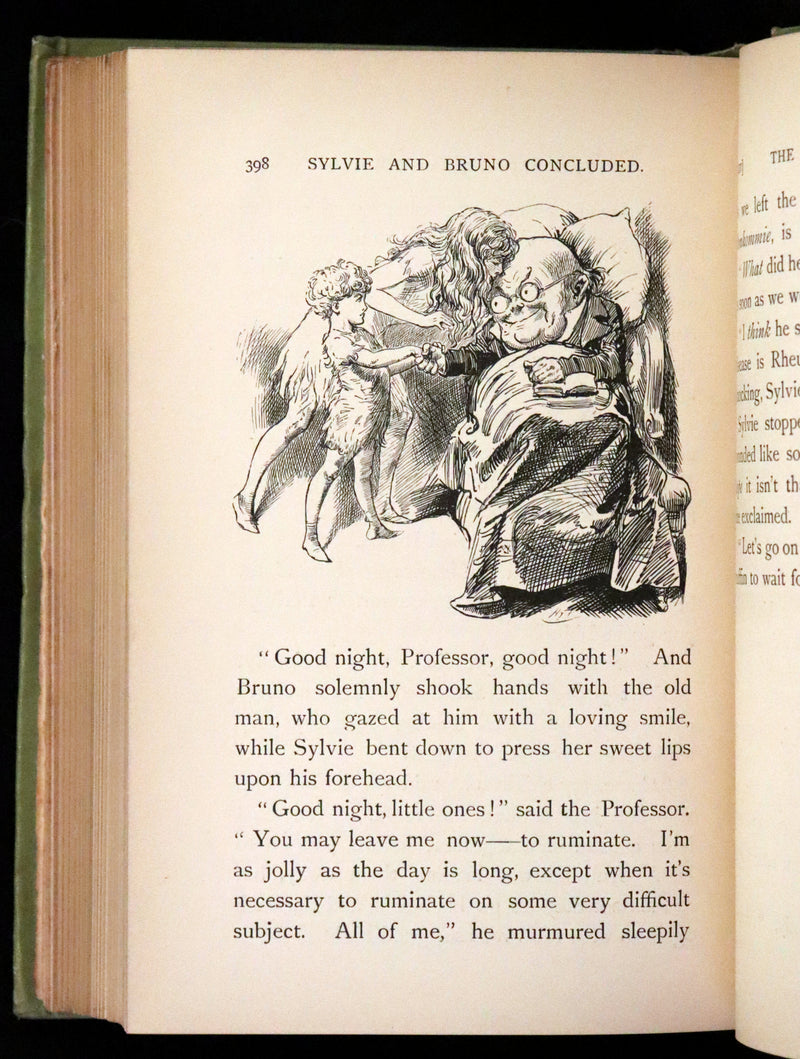 1899 Rare Victorian Bookset - Sylvie and Bruno by Lewis Carroll, author of Alice in Wonderland.