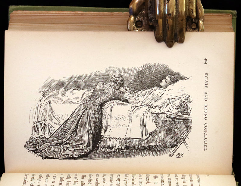 1899 Rare Victorian Bookset - Sylvie and Bruno by Lewis Carroll, author of Alice in Wonderland.