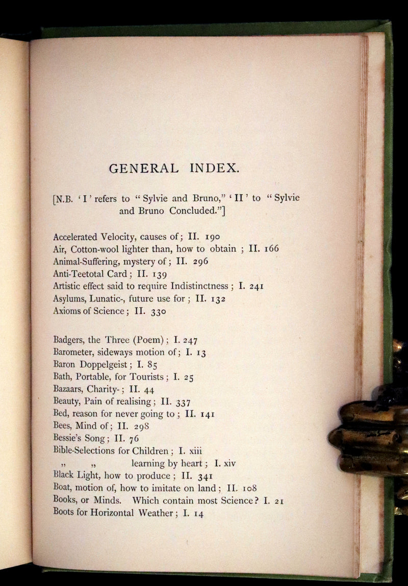 1899 Rare Victorian Bookset - Sylvie and Bruno by Lewis Carroll, author of Alice in Wonderland.