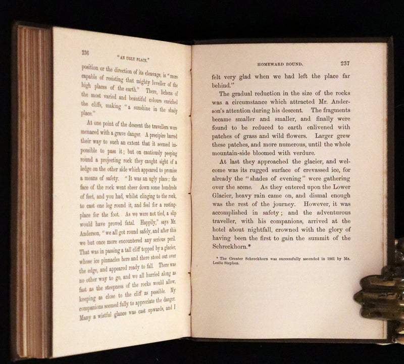 1882 Rare Victorian Book - Alpine Climbing: Narratives of Recent Ascents of Mont Blanc and Other Summits of the Alps.