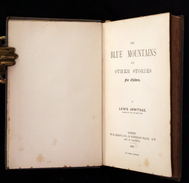 1890 Scarce First Edition ~ The Blue Mountains and Other Stories for Children.