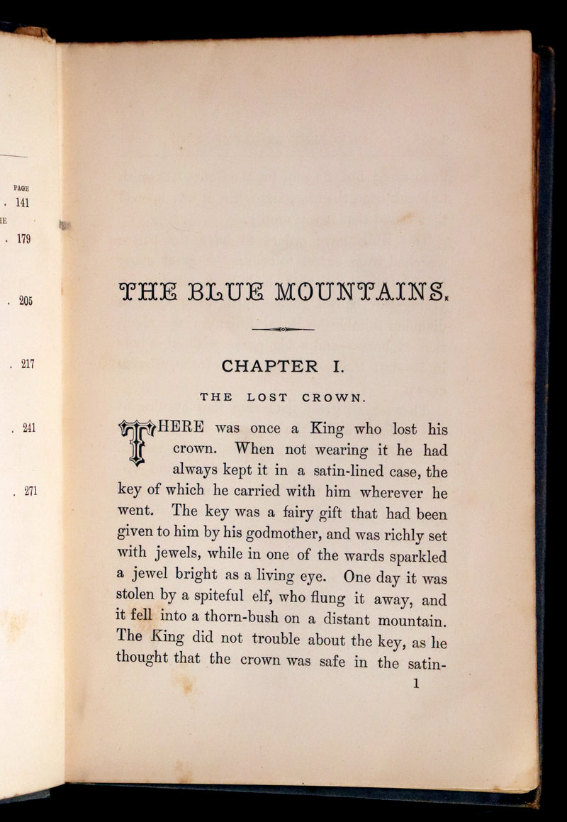 1890 Scarce First Edition ~ The Blue Mountains and Other Stories for Children.