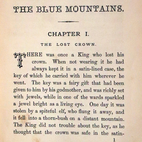 1890 Scarce First Edition ~ The Blue Mountains and Other Stories for Children.