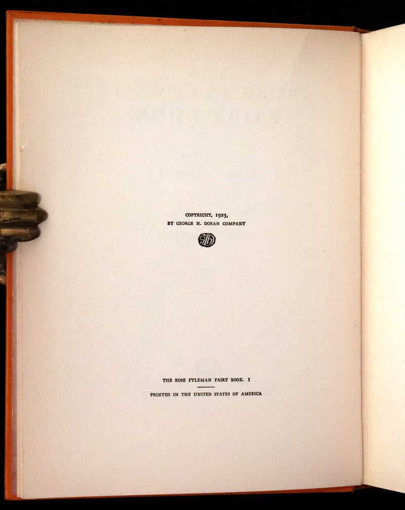 1923 Rare First Edition - The Rose Fyleman Fairy Book Illustrated by Hilda T. Miller.