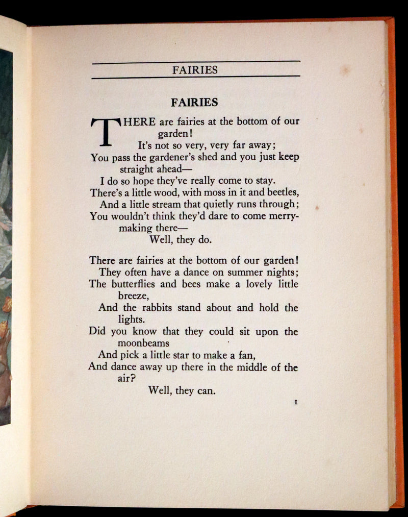 1923 Rare First Edition - The Rose Fyleman Fairy Book Illustrated by Hilda T. Miller.