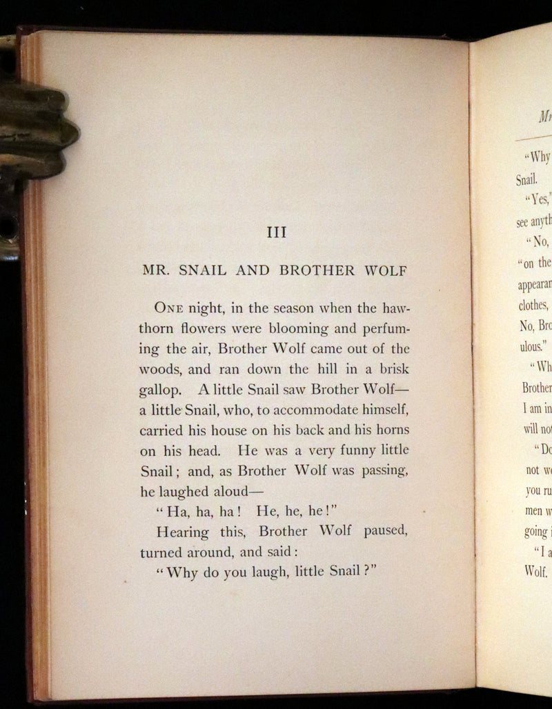 1893 Scarce First Edition - Evening Tales by Joel Chandler Harris with a Binding design by Margaret Armstrong.