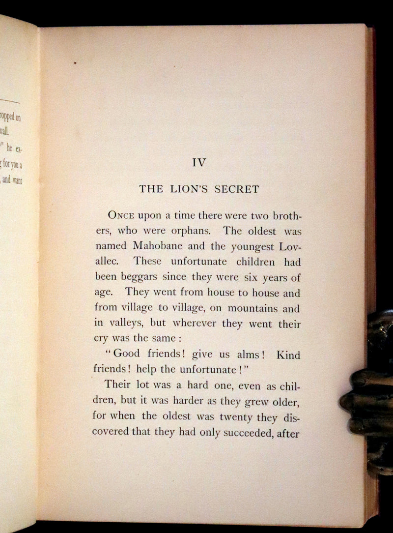 1893 Scarce First Edition - Evening Tales by Joel Chandler Harris with a Binding design by Margaret Armstrong.