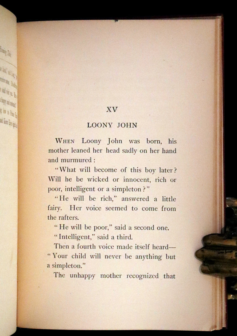 1893 Scarce First Edition - Evening Tales by Joel Chandler Harris with a Binding design by Margaret Armstrong.