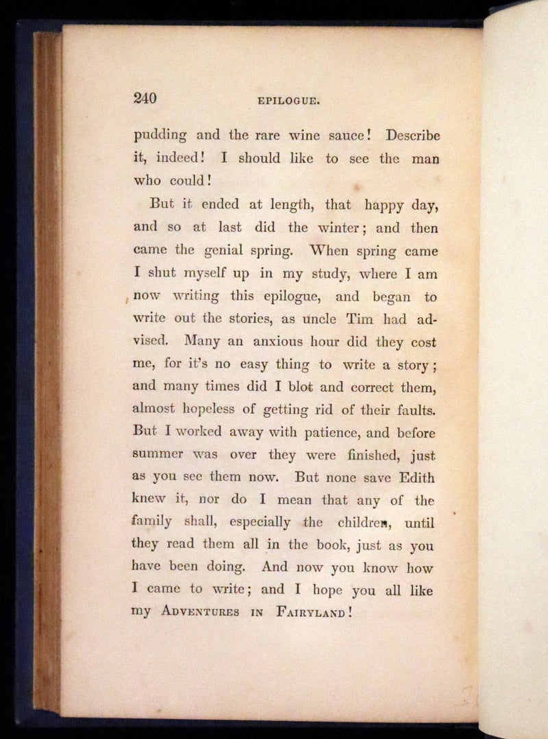 1853 Rare First Edition Book ~ Adventures in FAIRY-LAND by Richard Henry Stoddard.