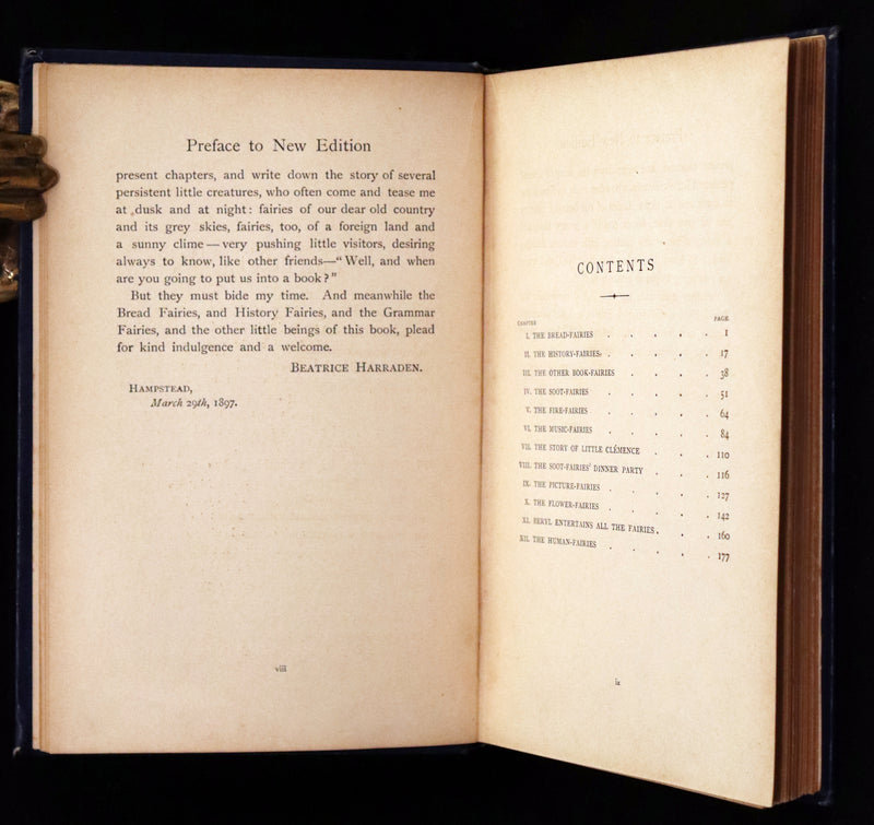 1897 Rare book - A New Book Of The Fairies By Beatrice Harraden illustrated by Edith D. Lupton.