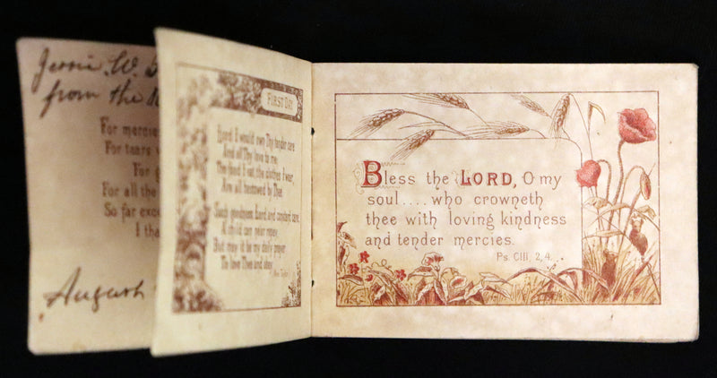 1887 Scarce Victorian Book ~ Crowning Mercies, A Text Book for Every Day in the Month by J. Stanley.