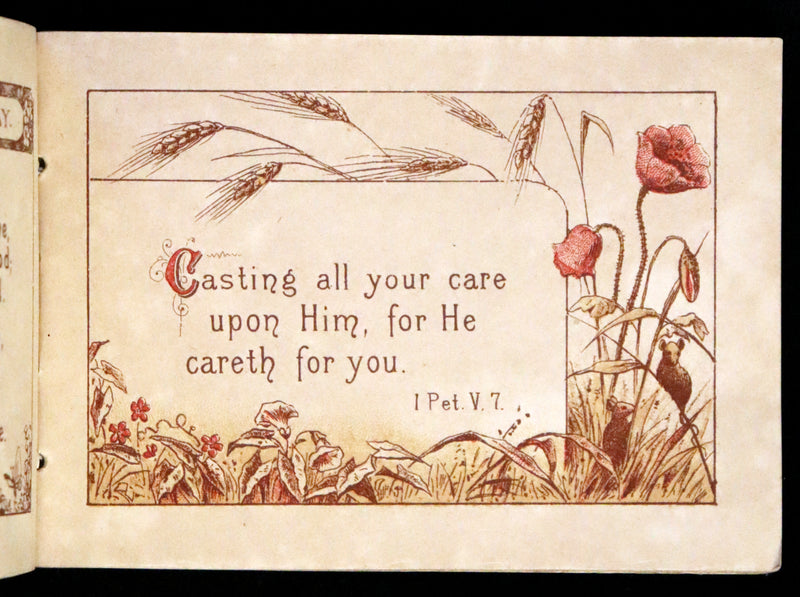 1887 Scarce Victorian Book ~ Crowning Mercies, A Text Book for Every Day in the Month by J. Stanley.