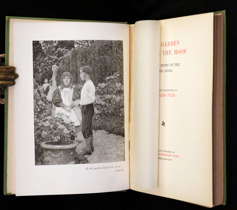 1895 Rare First Edition - The Garden Behind the Moon, A Real Story of the Moon Angel by Howard Pyle.