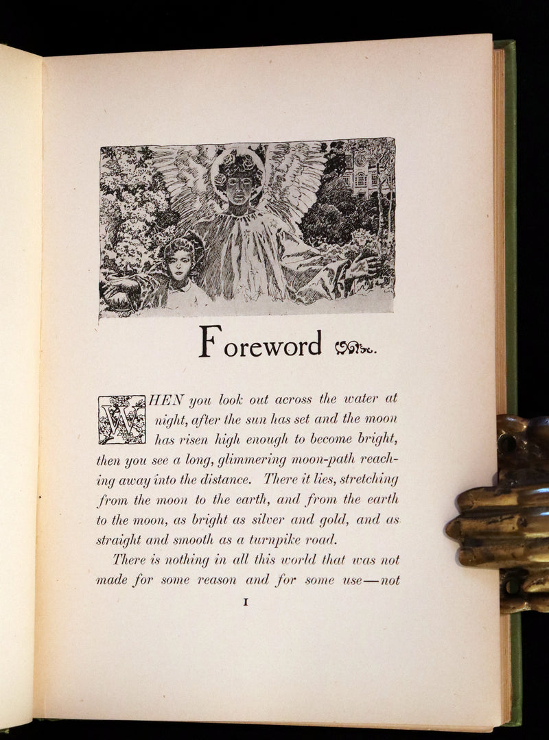 1895 Rare First Edition - The Garden Behind the Moon, A Real Story of the Moon Angel by Howard Pyle.